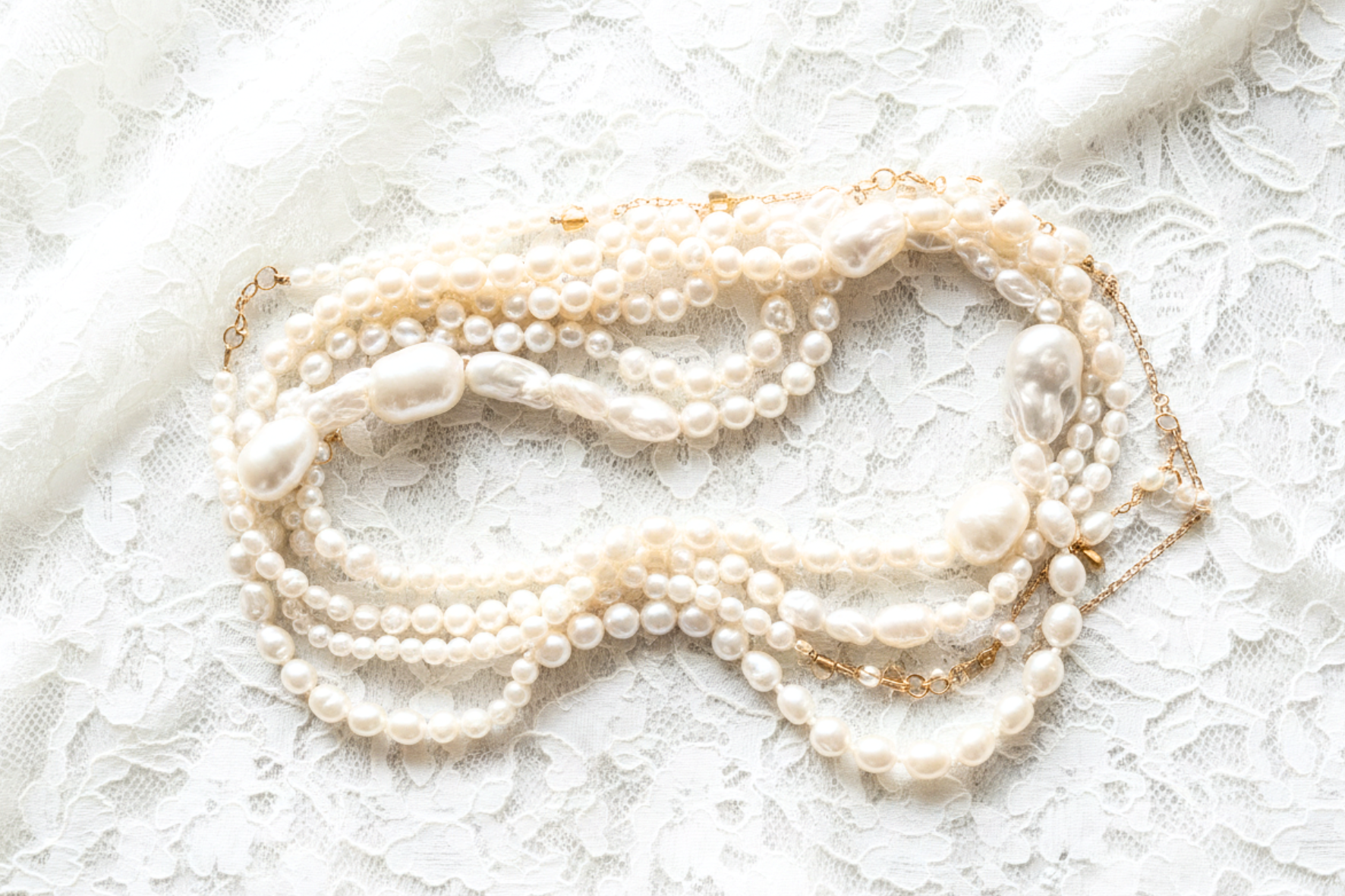 Pearl and bead necklaces