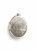 Vintage silver photo locket Birmingham Swan 1979