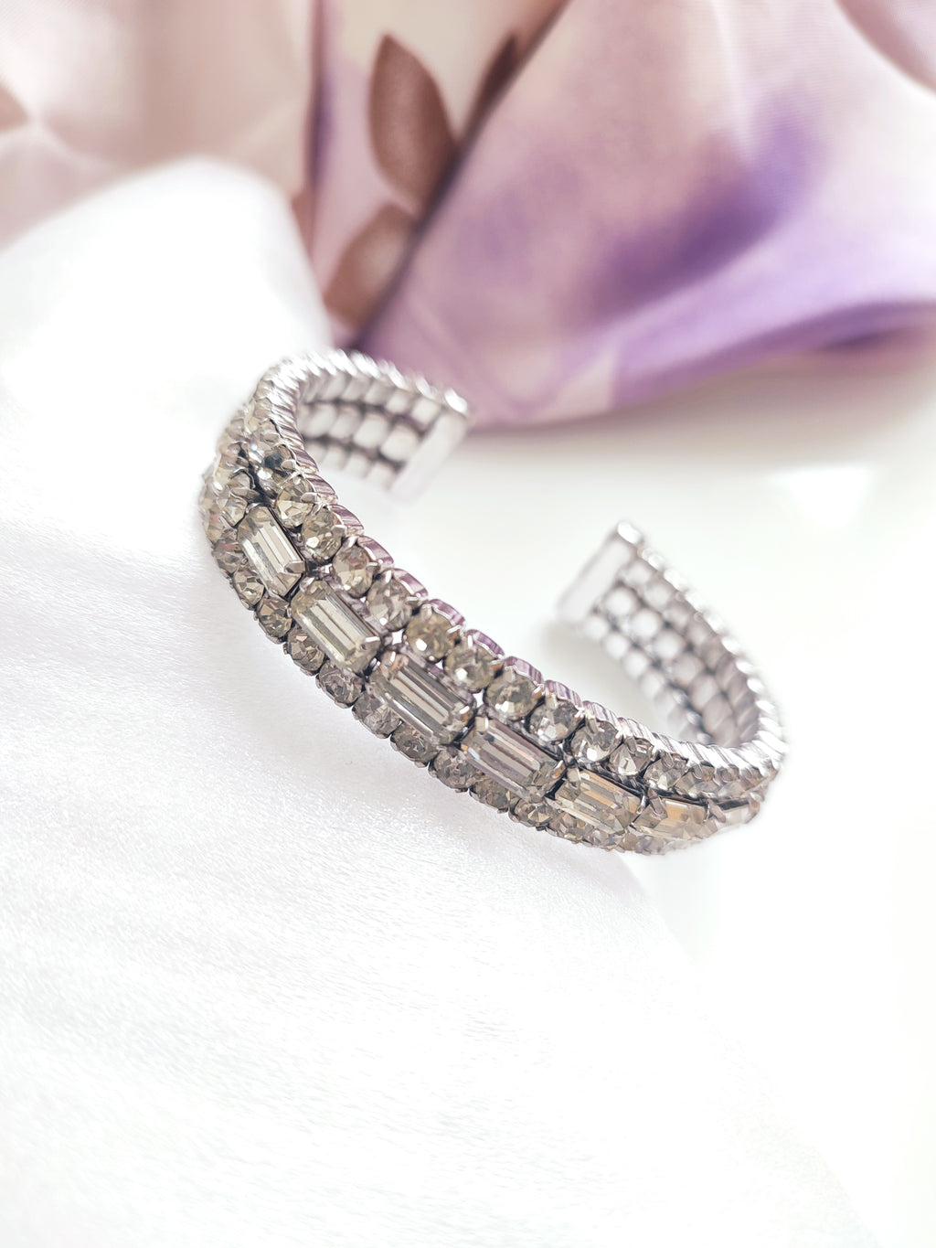 Rhinestone cuff bracelet hollywood glamour