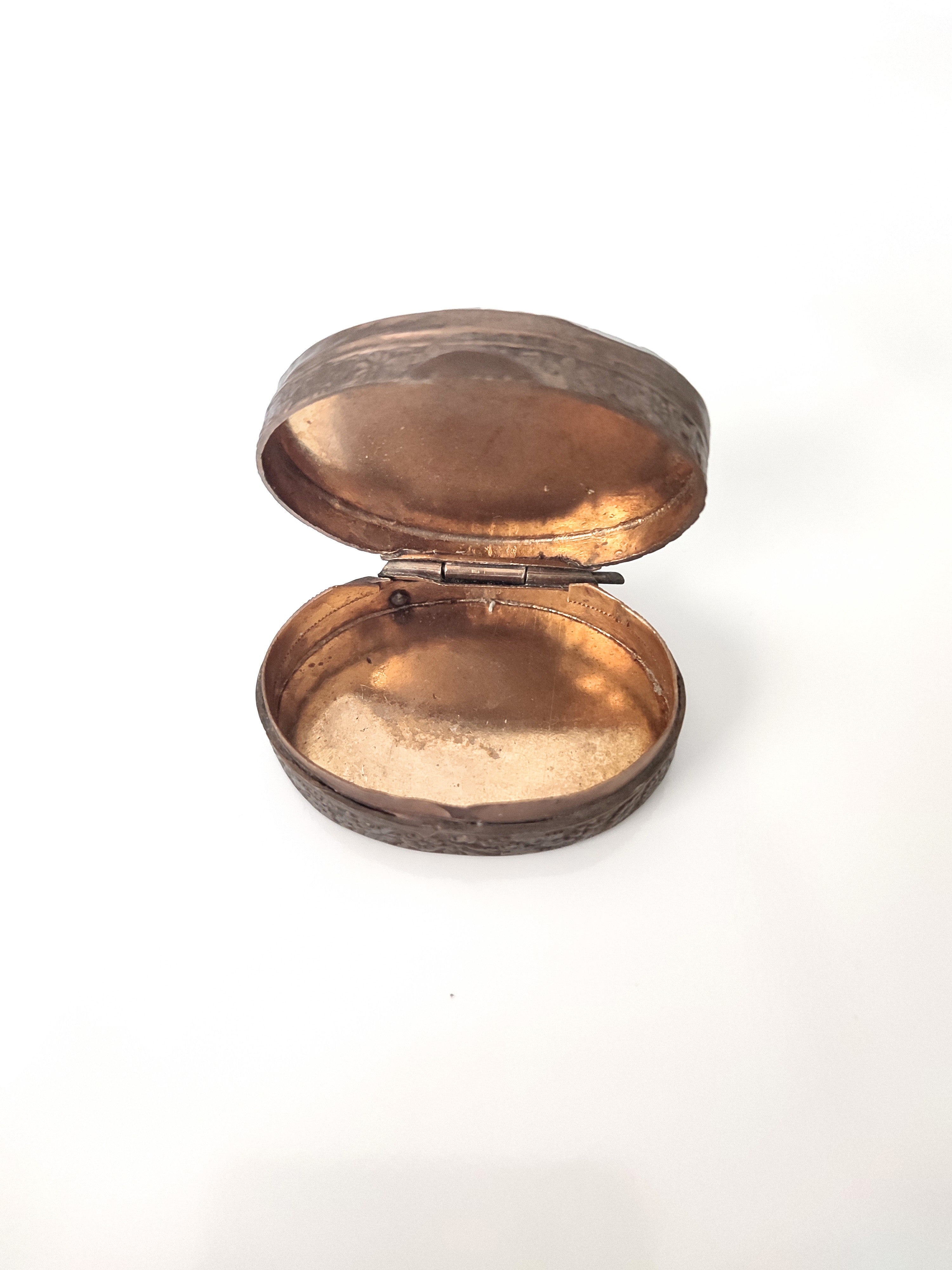 Millefiori micro mosaic vintage pill box Italy