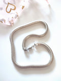 Silver coloured snakebone necklace