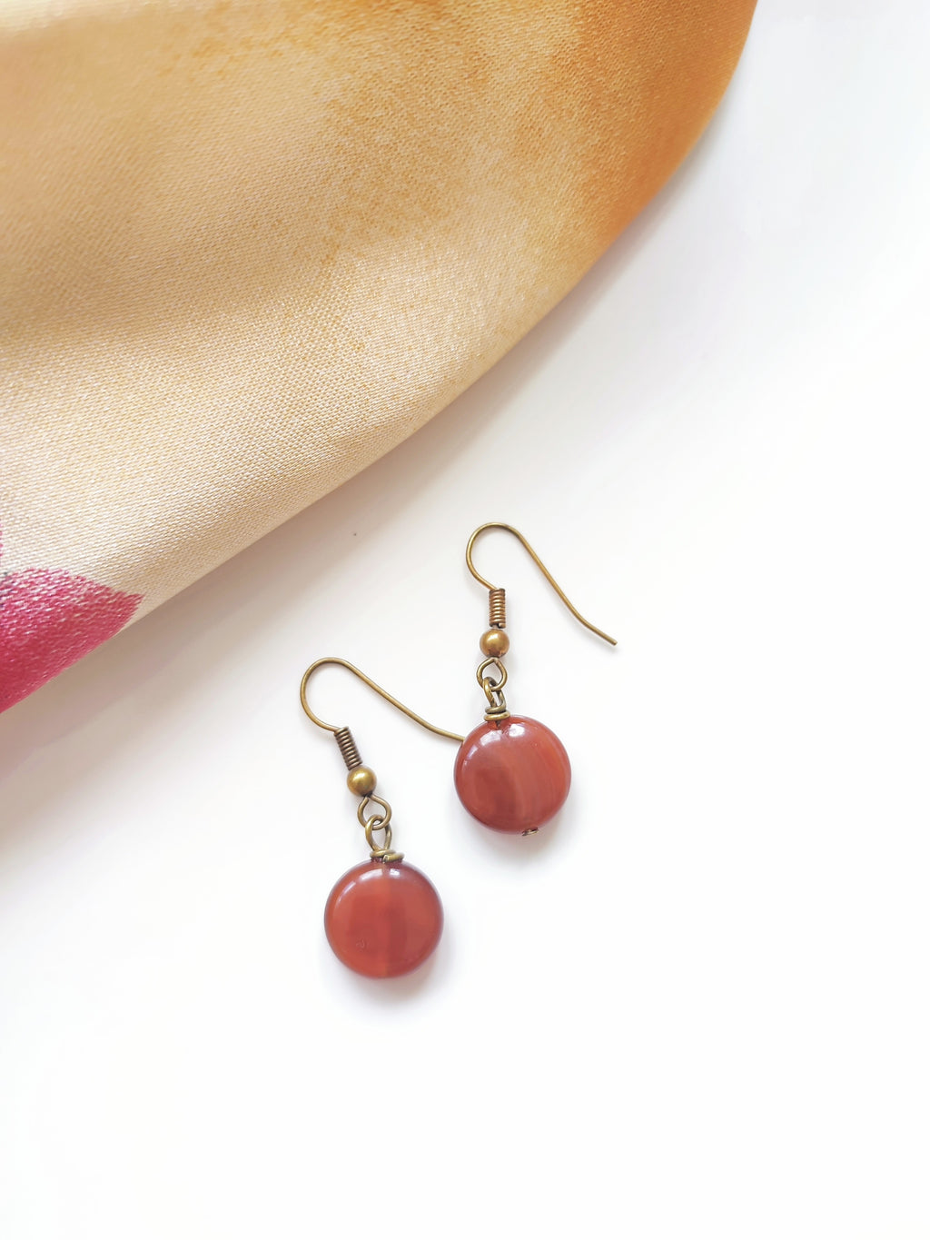 Red Agate drop earrings