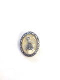 Mother of pearl scarf clip ballerina