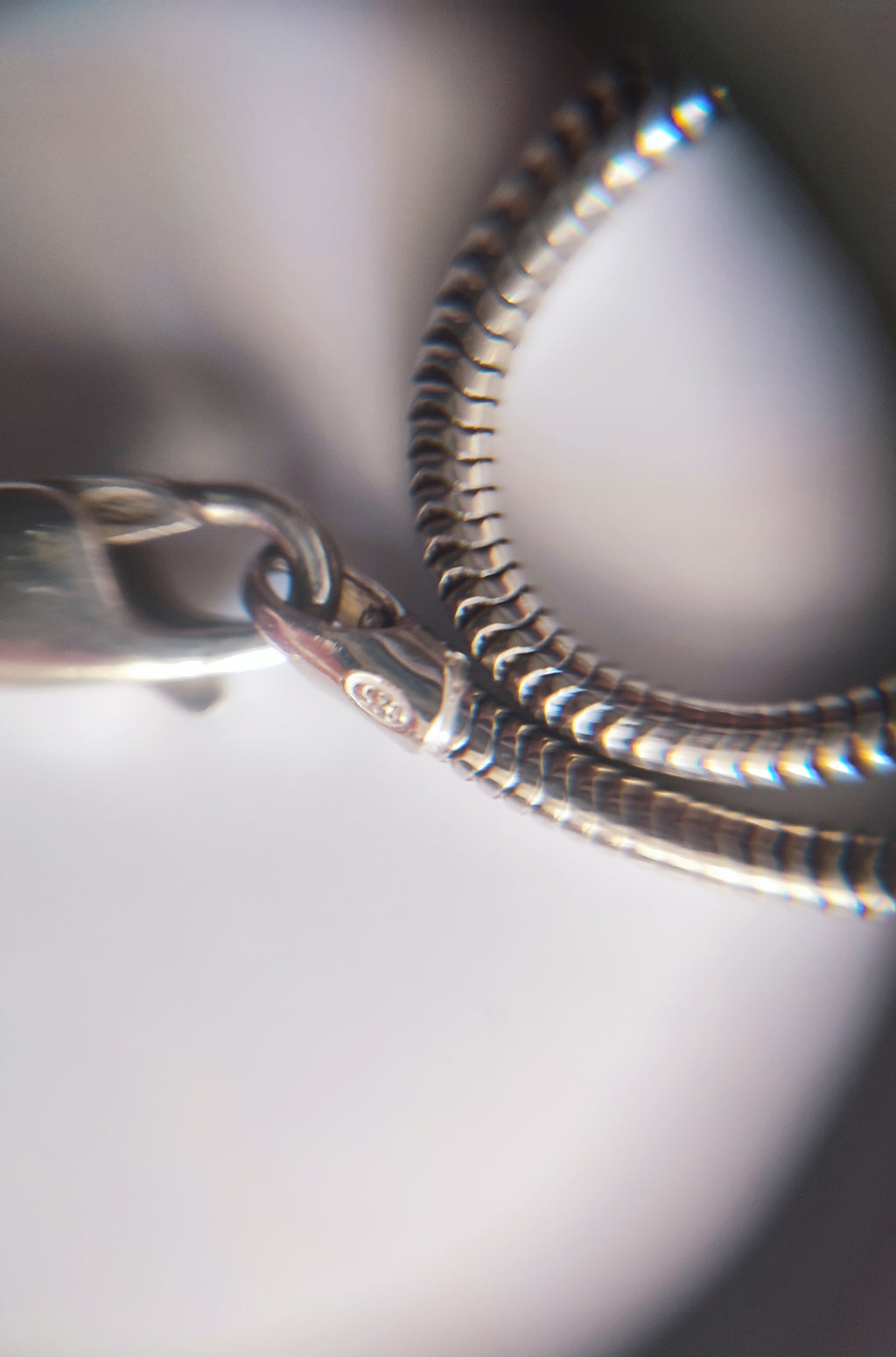 Silver necklace with large natural pearl