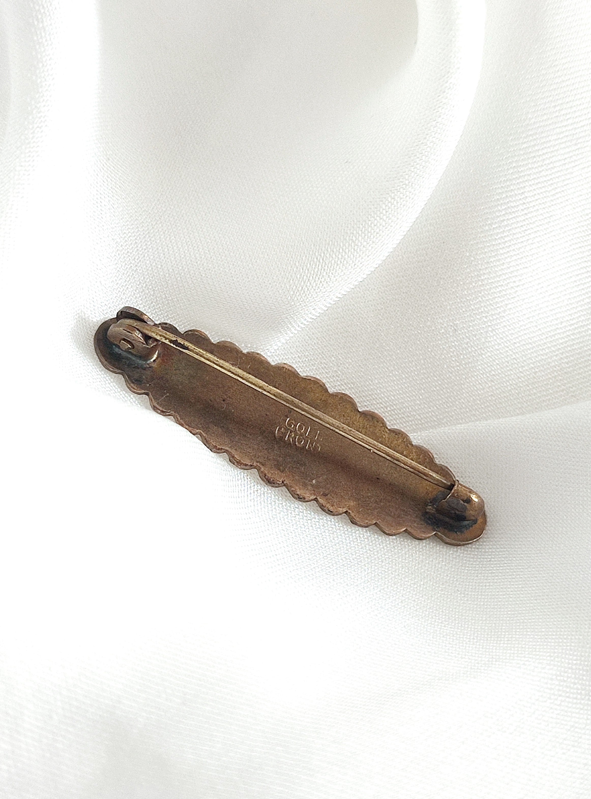 Antique Victorian Mother Brooch with Gold Front