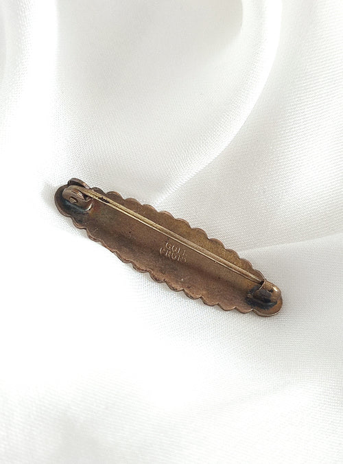 Antique Victorian Mother Brooch with Gold Front