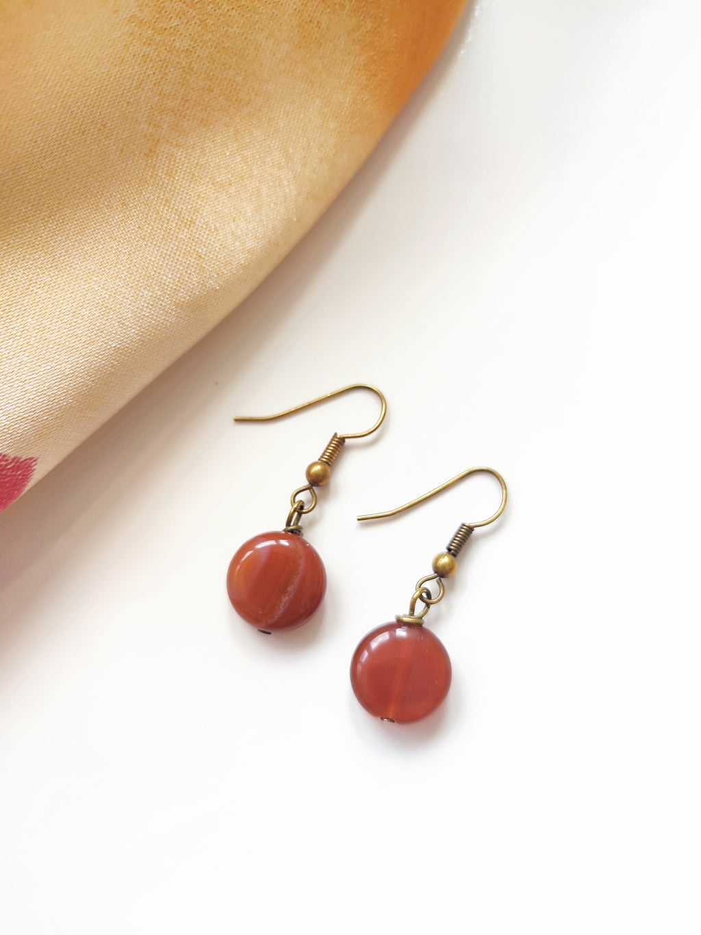 Red Agate drop earrings