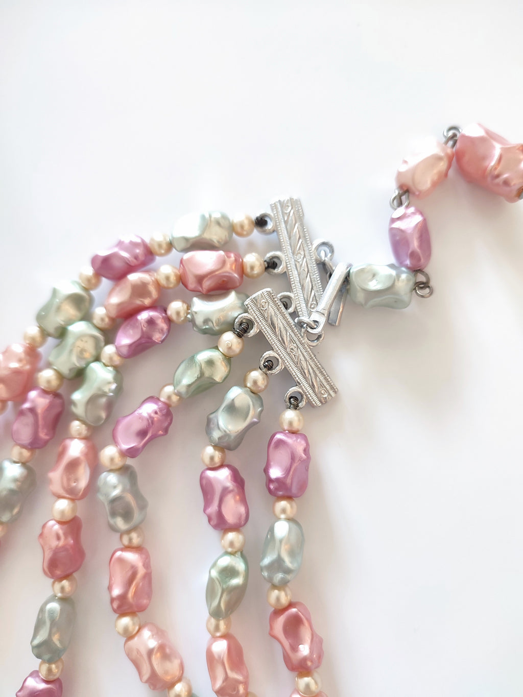 Rainbow Lucite vintage Bib Necklace