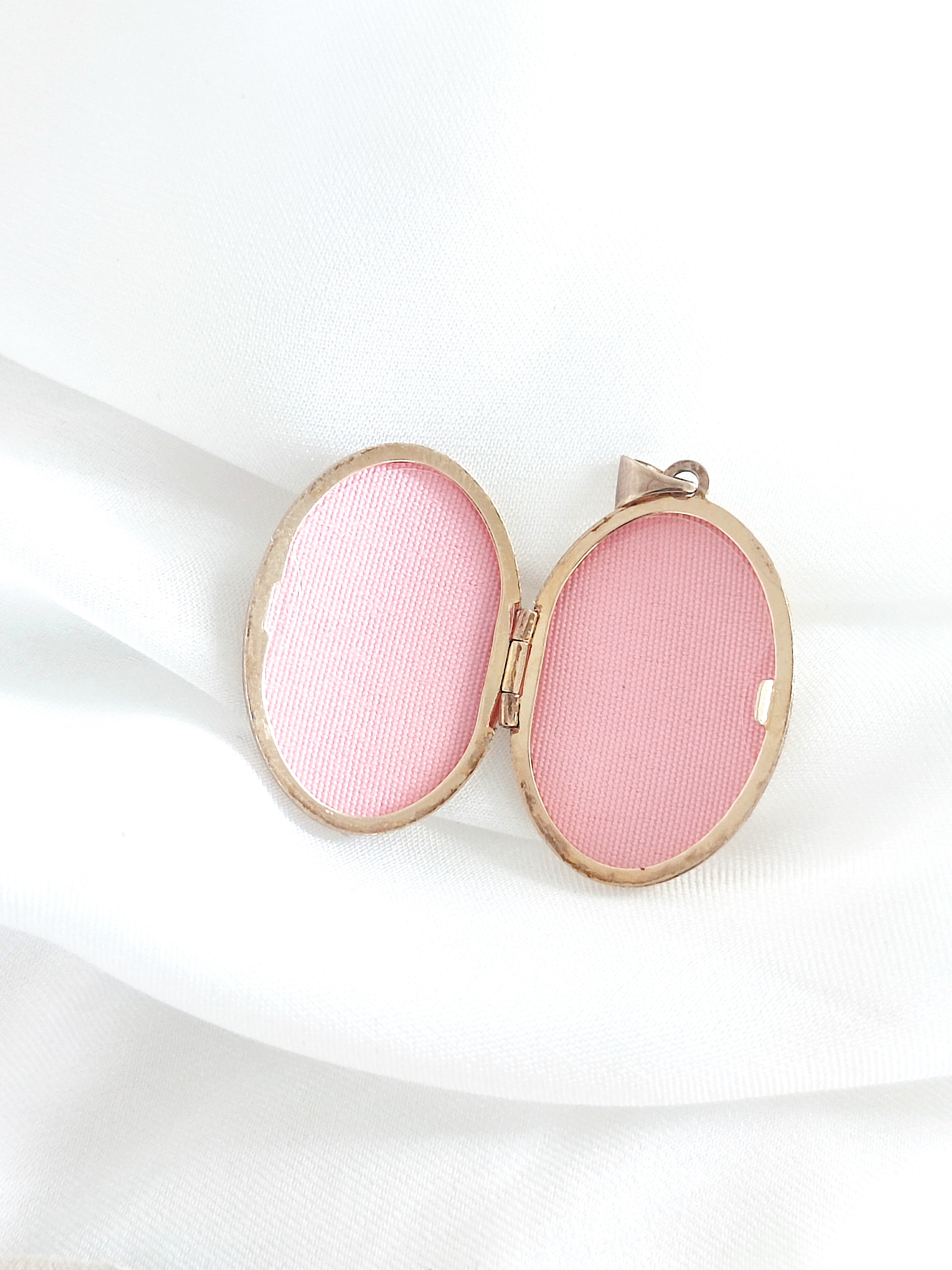 Silver and Gold bonded floral Locket