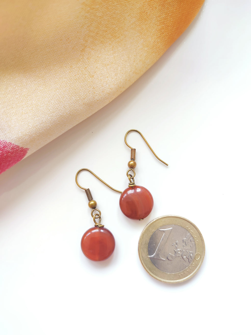 Red Agate drop earrings